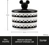 PRESTIGE Disney Monokróm Mickey Kerámia Konyhai Tárolóközép 13,7 cm x 14,6 cm - Fekete-Fehér Légmentes Edény
