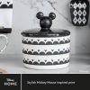 PRESTIGE Disney Monokróm Mickey Kerámia Konyhai Tárolóközép 13,7 cm x 14,6 cm - Fekete-Fehér Légmentes Edény