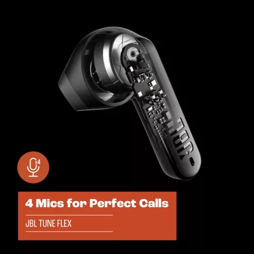 JBL Tune Flex - Vezeték Nélküli Zajszűrős Fülhallgató, Fekete