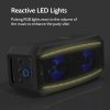 i-box Party Speaker 120W hordozható Bluetooth boombox mikrofonnal, RGB fényekkel, beépített FM rádióval, AUX bemenettel, SD/USB lejátszással