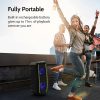 i-box Party Speaker 120W hordozható Bluetooth boombox mikrofonnal, RGB fényekkel, beépített FM rádióval, AUX bemenettel, SD/USB lejátszással