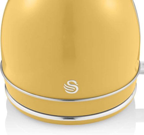 Swan Retro Vintage Design Elektromos Vízforraló 1.8L 3000W Sárga
