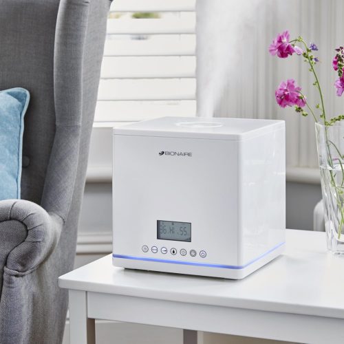 Bionaire BU7500-050 Digitális Ultrahangos Párásító, 28 m², 2.7L, 4.8 L/24 óra, 220V, Időzítővel, Érintésvezérlés, Fehér