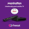 Manhattan SX Freesat HD Box, Fekete, 170+ Csatorna, 457g