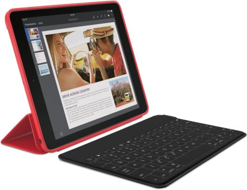 Logitech Keys-To-Go Vezeték Nélküli Tablet Billentyűzet, Bluetooth Csatlakozás, iOS, Apple TV, USB Töltés, Hosszú Üzemidő, Könnyű Kivitel, Fekete