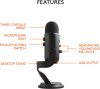 Logitech Blue Yeti USB Mikrofon - Fekete Színű Streaminghez és Podcastokhoz