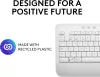 Logitech Signature K650 Vezeték Nélküli Billentyűzet, Csuklótámasz, Numerikus, BLE Bluetooth,, QWERTY UK, Fehér