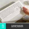 Logitech Signature K650 Vezeték Nélküli Billentyűzet, Csuklótámasz, Numerikus, BLE Bluetooth,, QWERTY UK, Fehér
