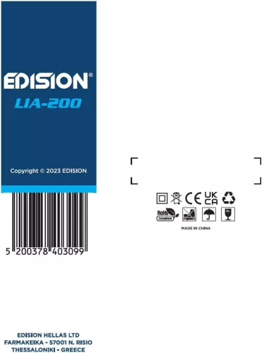 EDISION LIA-200 beltéri TV antenna erősítő UHF/VHF, állítható 12-24 dB, 104 dBmV, 5G LTE szűrővel