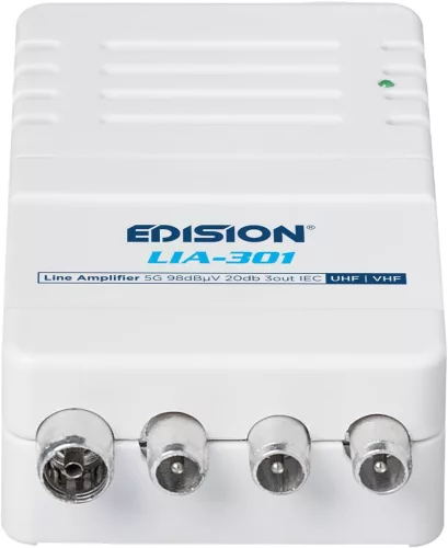 Edision LIA-301 Beltéri TV Antenna Erősítő 5-20dB 98dBmV 5G LTE szűrővel