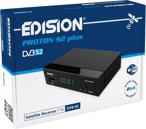 Edision Proton S2 Plus Full HD műholdvevő 2-in-1 távirányítóval