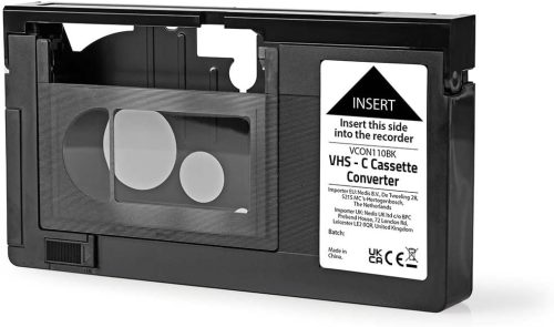 Nedis VHS-C to VHS Konverter, Plug & Play, Fekete