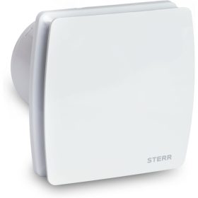   STERR LFS120-Q Fürdőszobai Ventilátor, 120 mm, 160 m³/h, 16 W, 220-240 V, 50 Hz, Golyóscsapágyas Motor, Visszacsapó Csappantyú, IPX4, Fehér