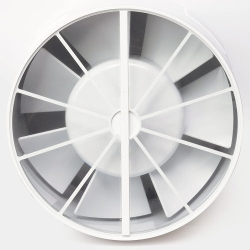 STERR LFS120-Q Fürdőszobai Ventilátor, 120 mm, 160 m³/h, 16 W, 220-240 V, 50 Hz, Golyóscsapágyas Motor, Visszacsapó Csappantyú, IPX4, Fehér