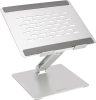Amazon Basics állítható ergonómikus laptop állvány, több szögben állítható, ezüst színű, 10-17 hüvelykes laptopokhoz