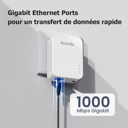 Tenda PH3 Powerline Kit 1000 Mbps - 2 Gigabites Ethernet Portos Adapter - Fekete