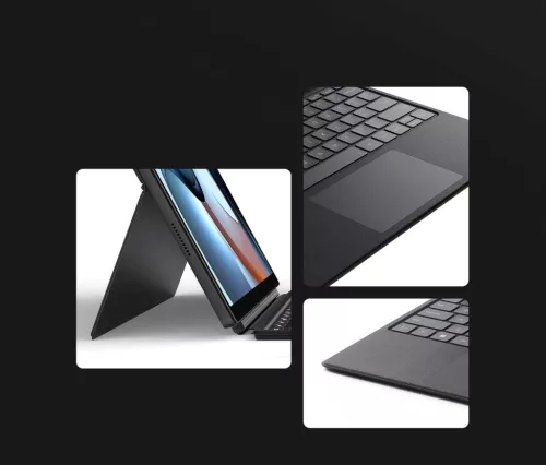 Xiaomi Book S Keyboard 12" XM200070 Billentyűzet, Vezeték Nélküli, Mágneses Csatlakozás, Touchpad, Műbőr, Sötétszürke QWERTZ