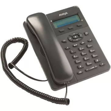   Avaya E129 VoIP Asztali Telefon, LCD Kijelző, SIP, HD Voice, 2x 10/100 Mbps Ethernet Csatlakozó, PoE 802.3af, Vezetékes, Digitális, Fekete