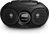 Philips Hordozható CD Lejátszó Boombox Rádió, MP3/CD-R/RW kompatibilis, USB/Fejhallgató Jack/AUX Bemenet, Dinamikus Basszuskiemeléssel, Fekete