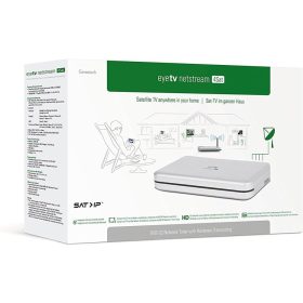   Geniatech EyeTV Netstream 4Sat DVB-S2 Hálózati Tuner, 4 Tuner, SAT>IP, Hardveres Transzkódolás, Gigabit Ethernet, iOS Android Mac Windows Támogatás, Fekete