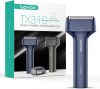 VOYOR TX310 Elektromos Borotva Férfiaknak - 3 az 1-ben, Kettős Fólia, Nedves és Száraz Használatra, IPX6 Vízálló, USB-C Töltés, Ergonómikus T-alakú Fogantyú, 7500 RPM, Utazóbarát (Kék)