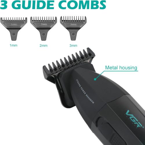 VGR 906 Fresh Fade Professzionális Hajvágó 9000 RPM, 2000 mAh Akkumulátor, Zöld