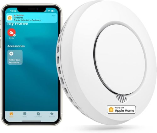 Meross Interlinked WiFi Okos Füstérzékelő 12x12x4 cm