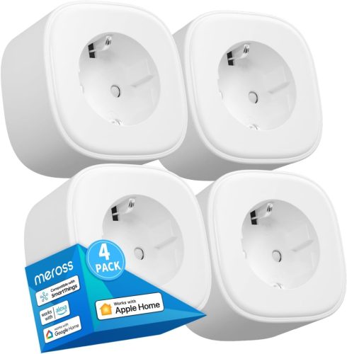 Meross WiFi Okos Dugalj, 16A, 240V, Kompatibilis Apple HomeKit, Alexa, Google Assistant