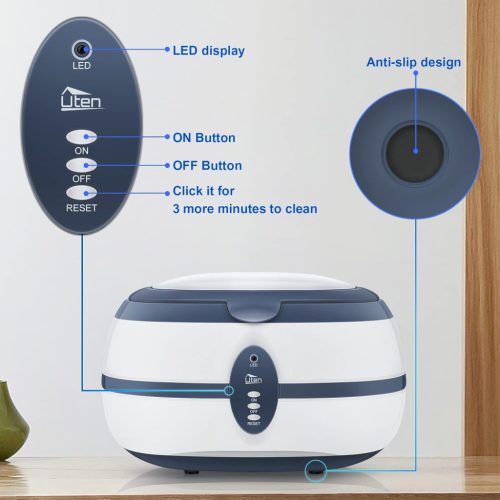 Uten Ultrahangos Tisztító 600 ml – Ékszerek, Szemüvegek, Órák Tisztításához