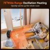 YASHE 1800W Kerámia Ventilátoros Hősugárzó - Állítható Hőmérséklet, Biztonságos Működés