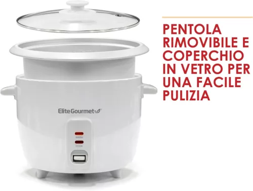 Elite Gourmet 3 Csészés Elektromos Rizsfőző Automata Melegítő Funkcióval
