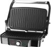 Emerio Panini Contact Grill, 1600 W, tapadásmentes bevonattal, állítható termosztáttal, fekete