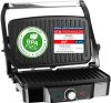Emerio Panini Contact Grill, 1600 W, tapadásmentes bevonattal, állítható termosztáttal, fekete