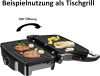 Emerio Panini Contact Grill, 1600 W, tapadásmentes bevonattal, állítható termosztáttal, fekete