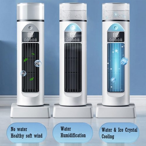 KTELI Penge Nélküli Torony Ventilátor, 6 Sebesség, 120° Oszcilláció, Csendes Hűtés, Modern Dizájn, 34.5 cm x 12 cm, Fehér