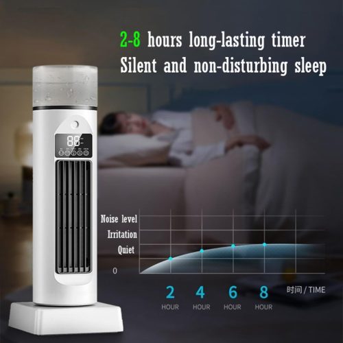 KTELI Penge Nélküli Torony Ventilátor, 6 Sebesség, 120° Oszcilláció, Csendes Hűtés, Modern Dizájn, 34.5 cm x 12 cm, Fehér