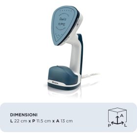   Ariete 6246 Duetto Gőzölős Vasaló, 1000W, 0.18L Tartály, Két Funkciós Használat, 180°-ban Forgatható Fej, Gyors Fűtési Idő, Fehér/Kék