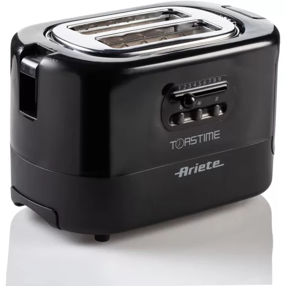 Ariete 159 Toastime Kenyérpirító 700 W, 2 Szeletes, Fekete, Rozsdamentes Acél Ariete 159 Toastime Kenyérpirító 700 W, 2 Szeletes, Fekete, Rozsdamentes Acél