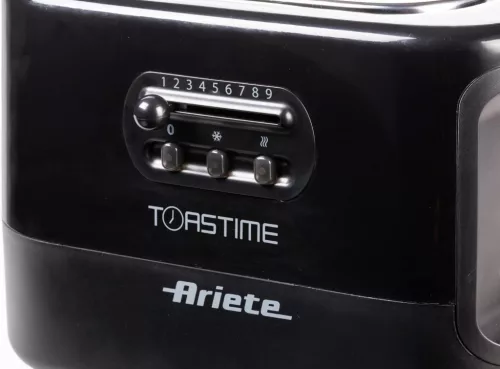 Ariete 159 Toastime Kenyérpirító 700 W, 2 Szeletes, Fekete, Rozsdamentes Acél