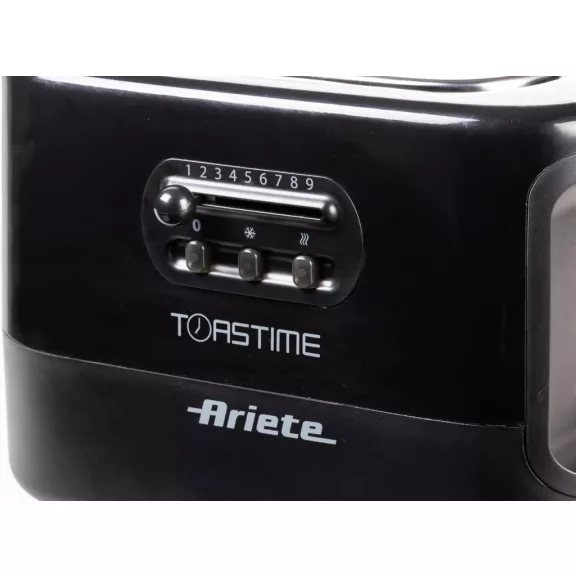 Ariete 159 Toastime Kenyérpirító 700 W, 2 Szeletes, Fekete, Rozsdamentes Acél Ariete 159 Toastime Kenyérpirító 700 W, 2 Szeletes, Fekete, Rozsdamentes Acél