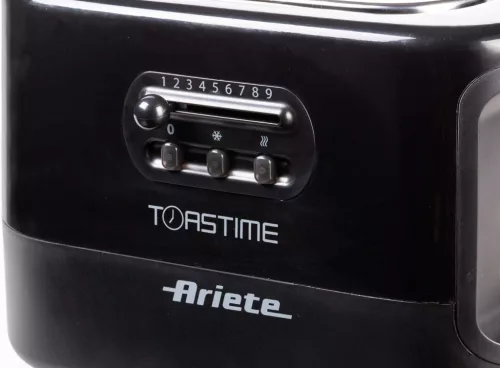 Ariete 159 Toastime Kenyérpirító 700 W, 2 Szeletes, Fekete, Rozsdamentes Acél