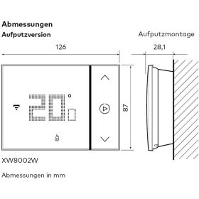   Bticino Smarther2 WiFi Okos Termosztát, Okos Otthon Kompatibilis, 5-40 °C Hőmérséklet Tartomány, LED Kijelző, Fali Kivitel, 0.5 °C Lépésköz, App Vezérlés, Fehér