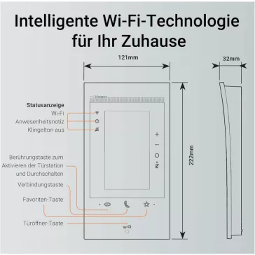   Bticino Classe 300EOS With Netatmo Video Kaputelefon, Wi-Fi, Alexa Hangasszisztens, 13 cm Érintőkijelző, App Home+Security, 2-eres Technológia, 30 W, 230 V, Fehér