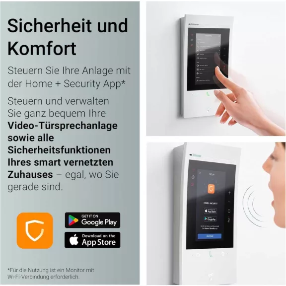 Bticino Classe 300EOS With Netatmo Video Kaputelefon, Wi-Fi, Alexa Hangasszisztens, 13 cm Érintőkijelző, App Home+Security, 2-eres Technológia, 30 W, 230 V, Fehér