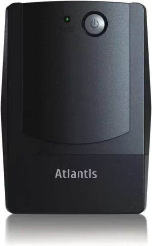 Atlantis Land ONEPOWER 800X UPS, 800VA, 400W, Line Interactive, AVR, Mikroprocesszoros Vezérlés, Szimulált Színusz, 4x IEC Kimenet, RJ11, Fekete