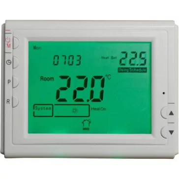   Bravo Digitális Termosztát 93003100, Fehér, Érintésvezérlés, 3.8" Háttérvilágított Képernyő, Wi-Fi Csatlakozás, HVAC Ellenőrzés, Heti Programozás