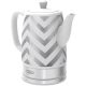 BELLA Silver Chevron Kerámia Vízforraló 1,5L, 1500W, Vezeték nélküli és Automatikus Kikapcsolás