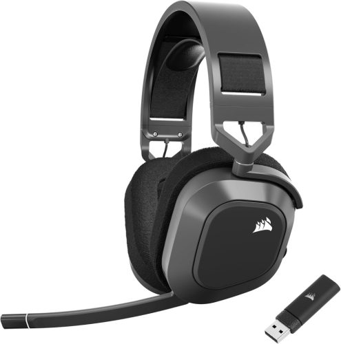 Corsair HS80 MAX Vezeték nélküli gaming headset Dolby Atmos-szal – Szürke