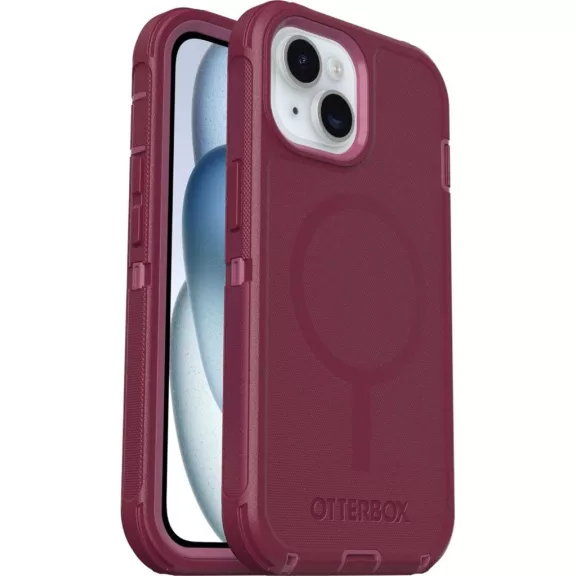 OtterBox Defender Series MagSafe Tok, iPhone 16e 15 14 13, Háromrétegű Védelem, Ütésálló, Cseppálló, Portvédelem, Vezeték Nélküli Töltés, Foxberry Pink OtterBox Defender Series MagSafe Tok, iPhone 16e 15 14 13, Háromrétegű Védelem, Ütésálló, Cseppálló, Portvédelem, Vezeték Nélküli Töltés, Foxberry Pink
