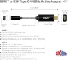 Club 3D CAC-1333 HDMI USB Type C Aktív Adapter, 4K 60Hz, DP 1.2 Alternate Mode, High Speed, Monitor, Projektor, Tablet Kompatibilis, Fekete